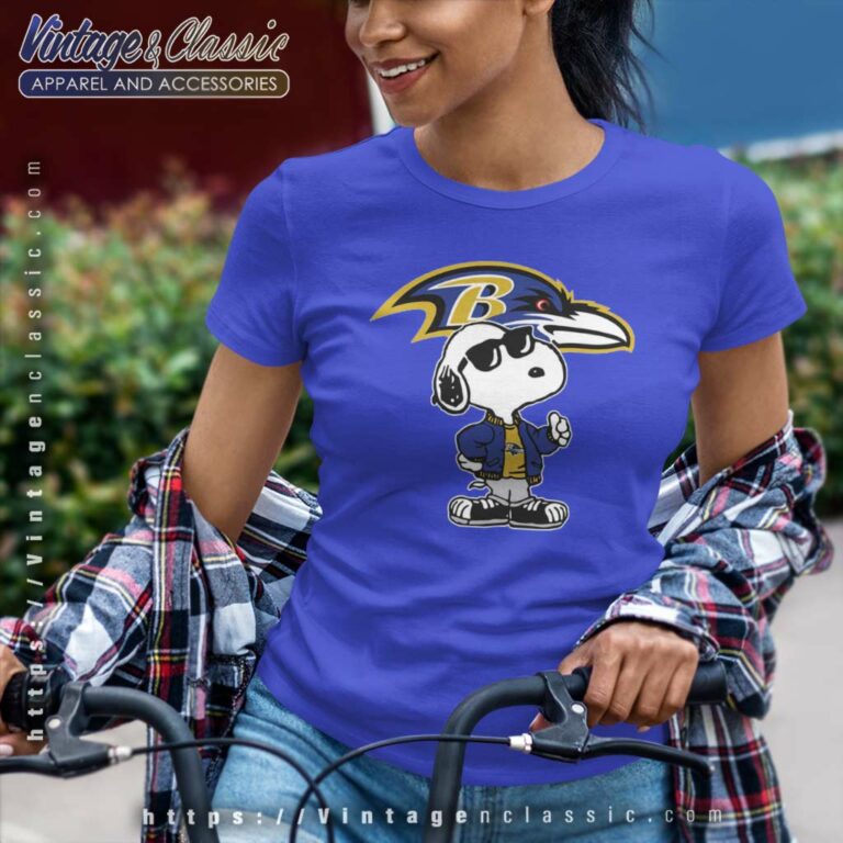 Snoopy Joe Cool To Be The Baltimore Ravens Women TShirt Snoopy Joe Cool To Be The Baltimore Ravens Women TShirt
