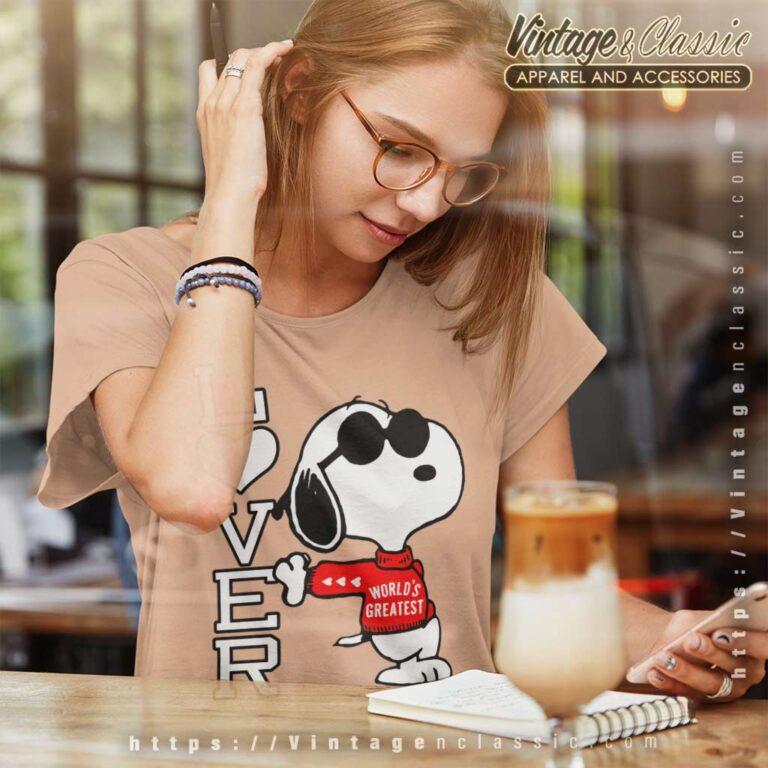 Snoopy Joe Cool Worlds Greatest Lover Women TShirt Snoopy Joe Cool Worlds Greatest Lover Women TShirt