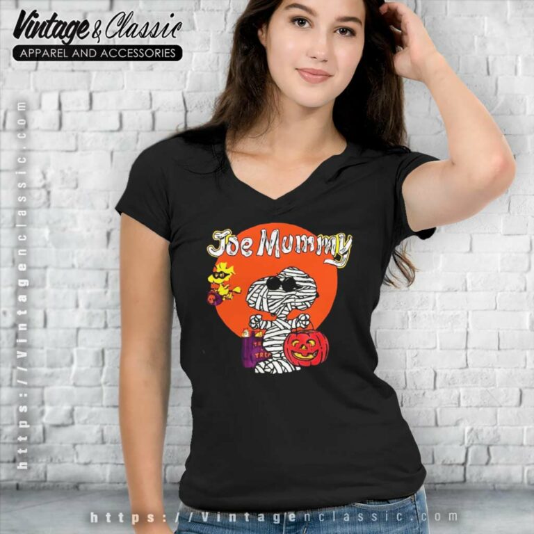 Snoopy Joe Mummy Halloween V Neck TShirt Snoopy Joe Mummy Halloween V Neck TShirt