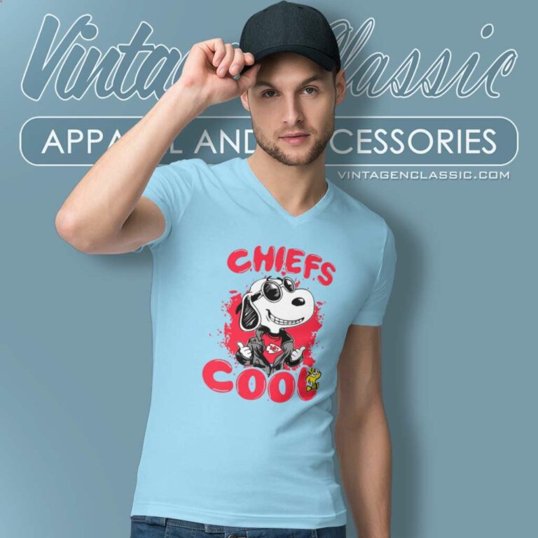 Snoopy Kansas City Chiefs Cool V Neck TShirt Snoopy Kansas City Chiefs Cool V Neck TShirt