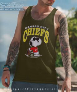 Snoopy Kansas City Chiefs Football Tank Top Racerback