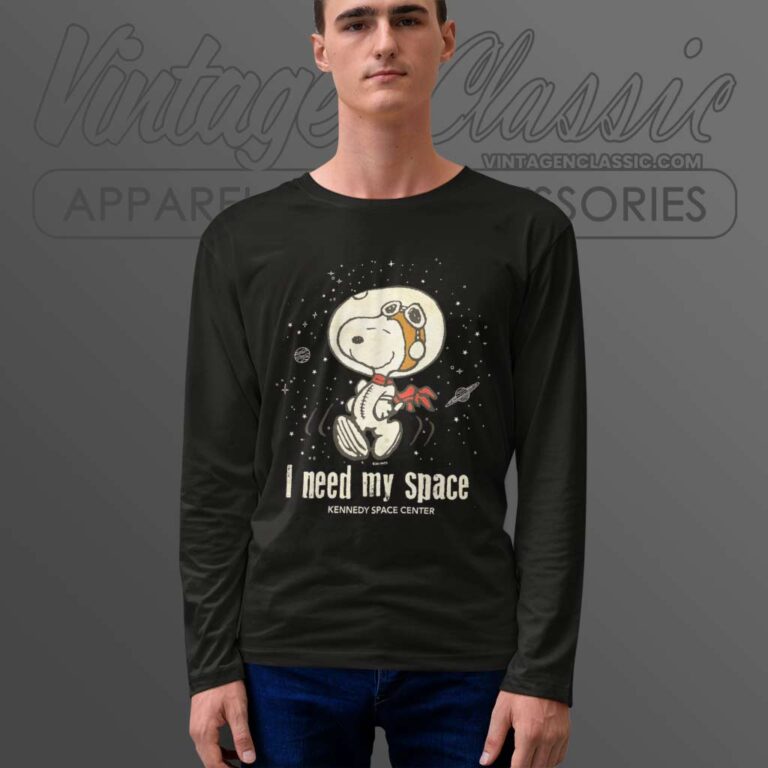 Snoopy Kennedy Space Center I Need My Space Long Sleeve Tee Snoopy Kennedy Space Center I Need My Space Long Sleeve Tee