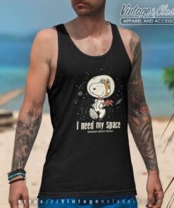 Snoopy Kennedy Space Center I Need My Space Tank Top Racerback