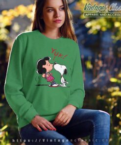 Snoopy Kissing Lucy Yuk Cute Sweatshirt