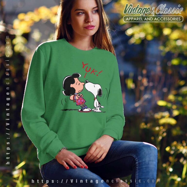 Snoopy Kissing Lucy Yuk Cute Sweatshirt Snoopy Kissing Lucy Yuk Cute Sweatshirt