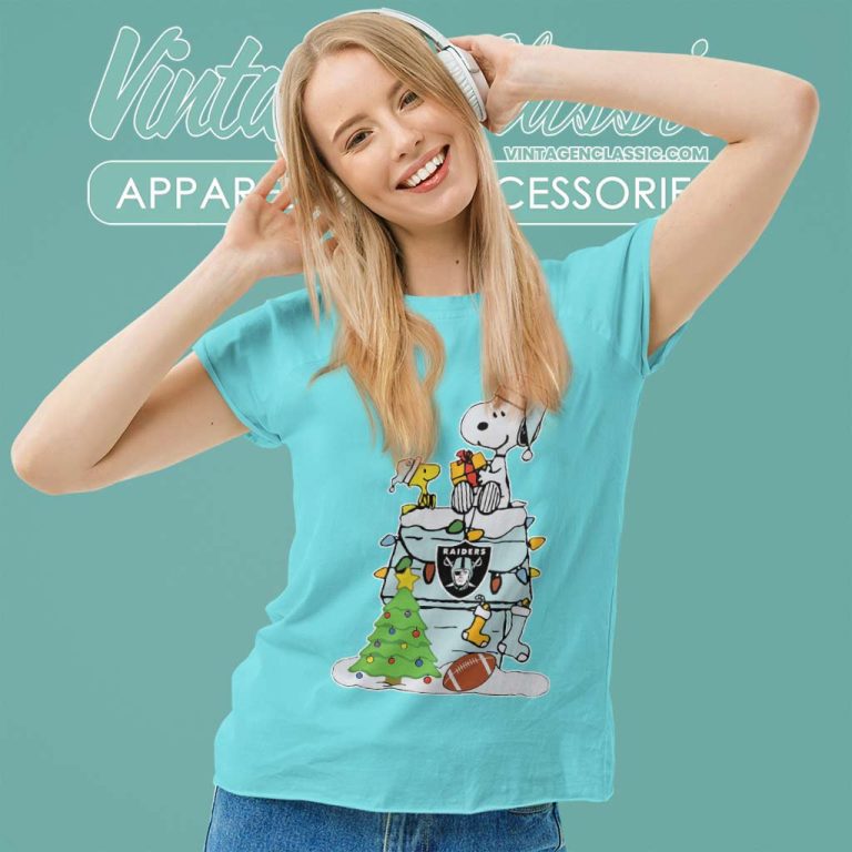 Snoopy Las Vegas Raiders Christmas Women TShirt Snoopy Las Vegas Raiders Christmas Women TShirt