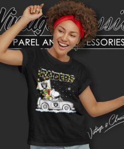 Snoopy Las Vegas Raiders Driver Car Christmas Women TShirt