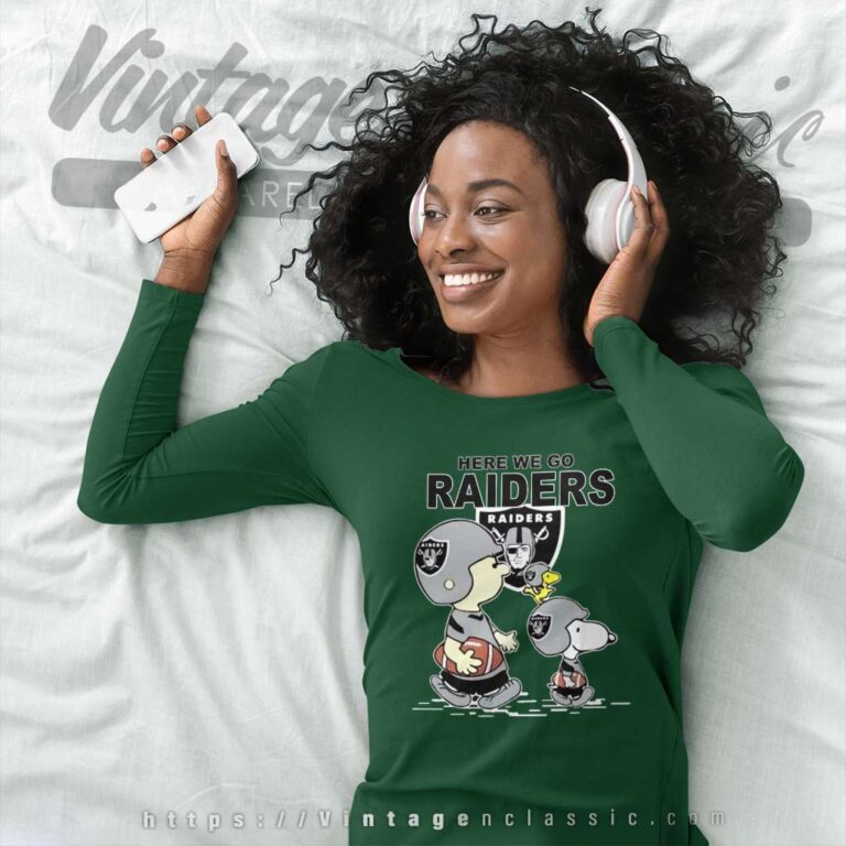 Snoopy Las Vegas Raiders Here We Go Oakland Raiders Long Sleeve Tee Snoopy Las Vegas Raiders Here We Go Oakland Raiders Long Sleeve Tee