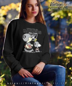 Snoopy Las Vegas Raiders Here We Go Oakland Raiders Sweatshirt