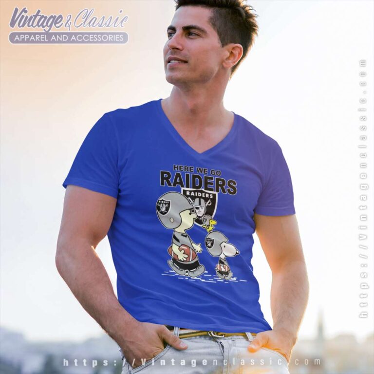 Snoopy Las Vegas Raiders Here We Go Oakland Raiders V Neck TShirt Snoopy Las Vegas Raiders Here We Go Oakland Raiders V Neck TShirt