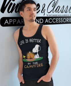 Snoopy Life Is Better By The Campfire Tank Top Racerback