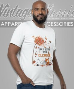 Snoopy Life Is Better With Fall Clemson Tigers T Shirt