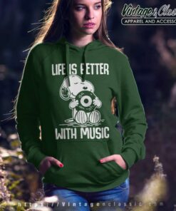 Snoopy Life Is Better With Music Hoodie
