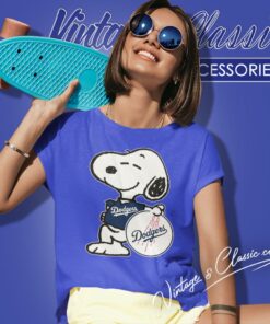 Snoopy Los Angeles Dodgers Women T Shirt