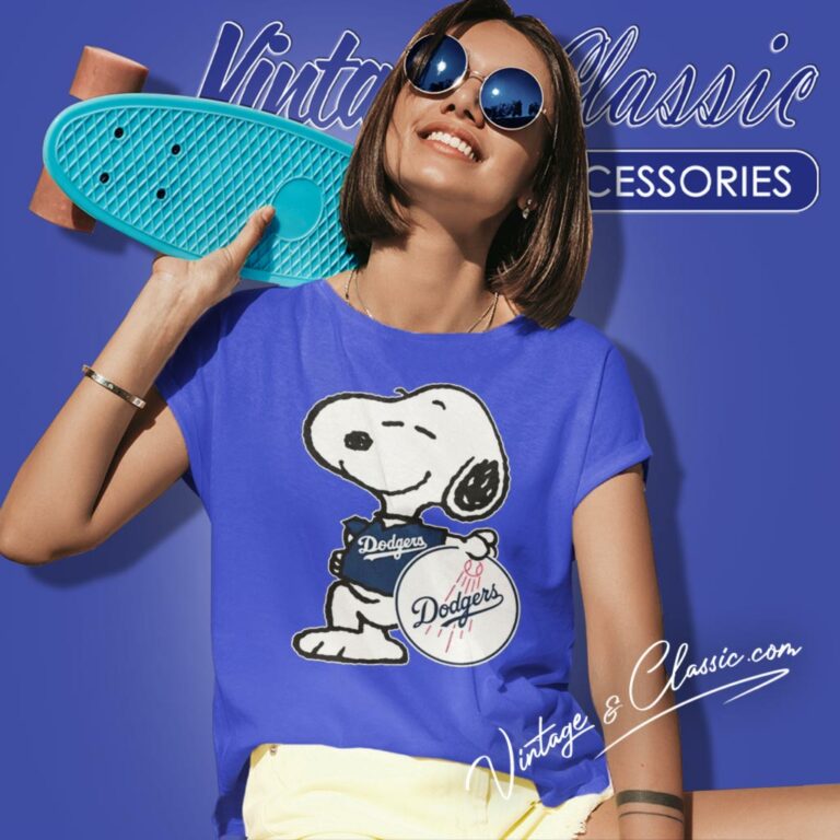 Snoopy Los Angeles Dodgers Women T Shirt Snoopy Los Angeles Dodgers Women T Shirt