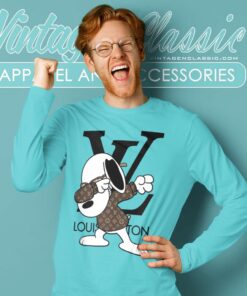 Louis Vuitton Snoopy Dog Dabbing Long Sleeve Tee