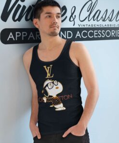 Snoopy Louis Vuitton Joe Cool Tank Top Racerback