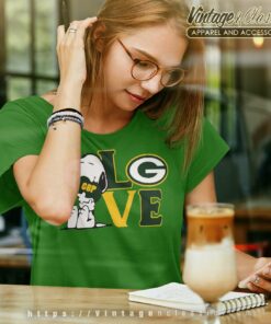 Snoopy Love Green Bay Packers Women TShirt