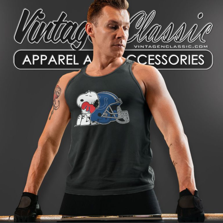 Snoopy Love Indianapolis Colts Tank Top Racerback Snoopy Love Indianapolis Colts Tank Top Racerback