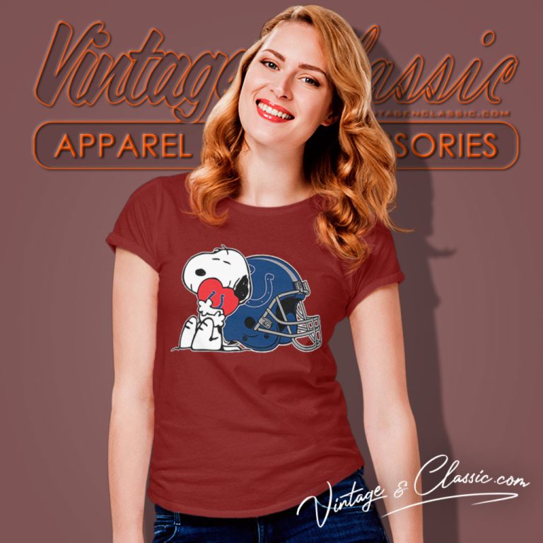 Snoopy Love Indianapolis Colts Women T Shirt Snoopy Love Indianapolis Colts Women T Shirt