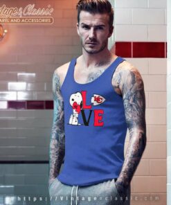 Snoopy Love Kansas City Chiefs Tank Top Racerback
