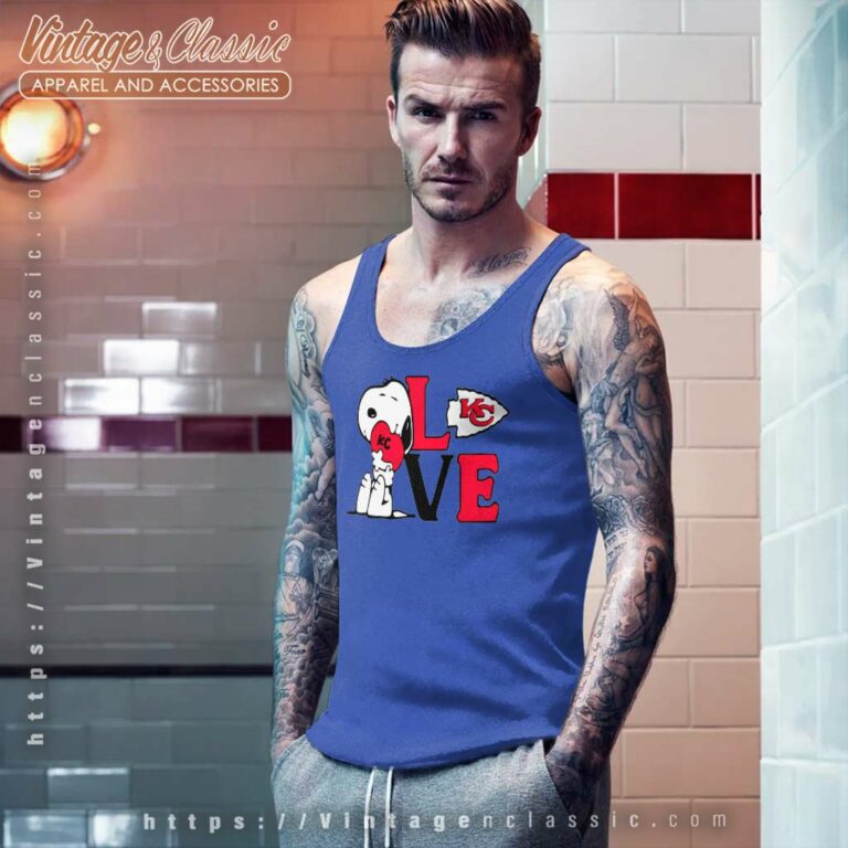Snoopy Love Kansas City Chiefs Tank Top Racerback Snoopy Love Kansas City Chiefs Tank Top Racerback