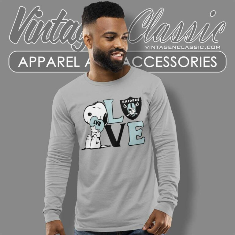 Snoopy Love Las Vegas Raiders Long Sleeve Tee Snoopy Love Las Vegas Raiders Long Sleeve Tee