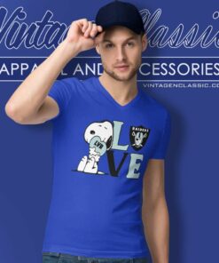 Snoopy Love Las Vegas Raiders V Neck TShirt