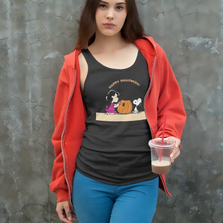 Snoopy Lucy Halloween Peanuts Tank Top Racerback Snoopy Lucy Halloween Peanuts Tank Top Racerback