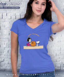Snoopy Lucy Halloween Peanuts V Neck TShirt
