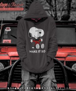 Snoopy Make It So Star Trek Captain Hoodie