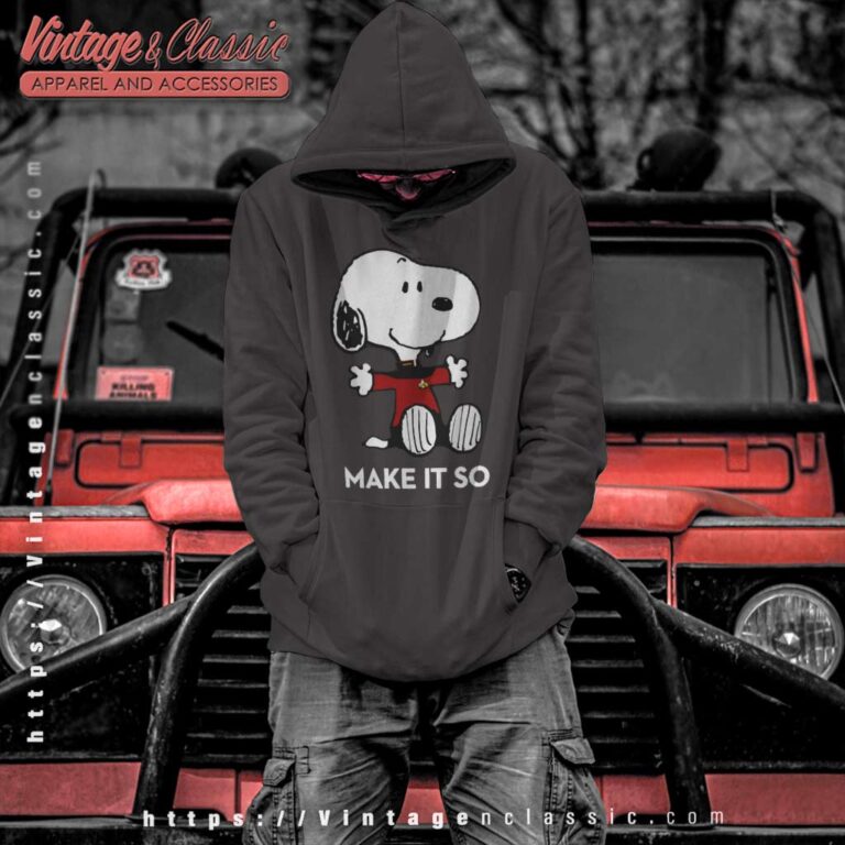 Snoopy Make It So Star Trek Captain Hoodie Snoopy Make It So Star Trek Captain Hoodie