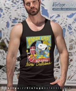 Snoopy Mardi Gras New Orleans 80s Shirt 6 Snoopy Mardi Gras New Orleans 80s Tank Top Racerback