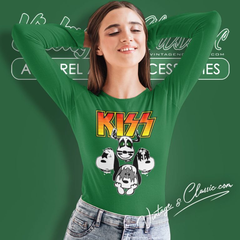 Snoopy Mashup Kiss Band Halloween Long Sleeve Tee Snoopy Mashup Kiss Band Halloween Long Sleeve Tee