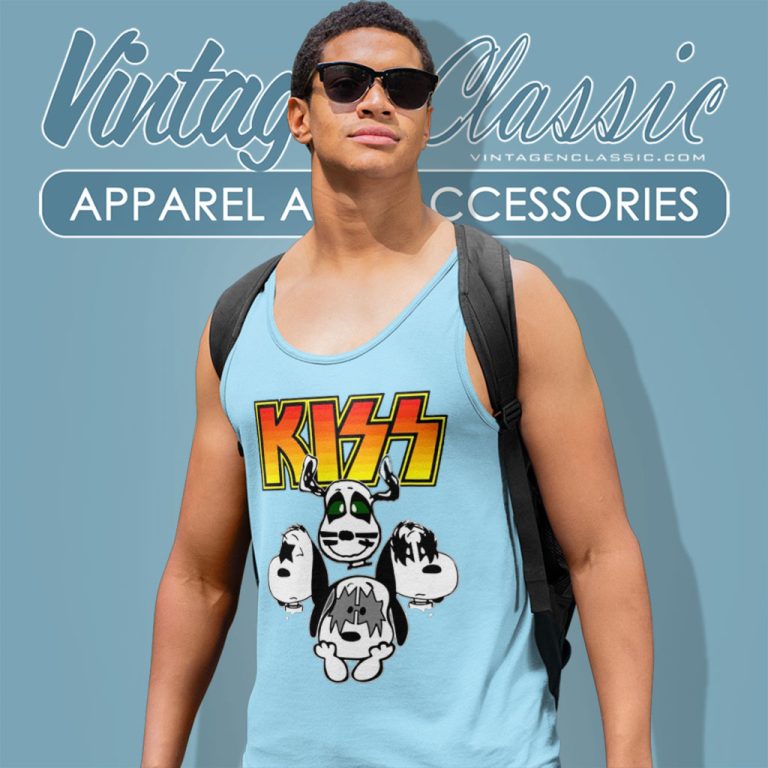 Snoopy Mashup Kiss Band Halloween Tank Top Racerback Snoopy Mashup Kiss Band Halloween Tank Top Racerback