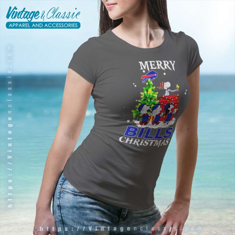 Snoopy Merry Buffalo Bills Christmas Women TShirt Snoopy Merry Buffalo Bills Christmas Women TShirt