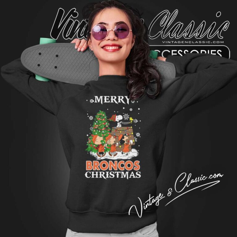Snoopy Merry Denver Broncos Christmas Nfl Sweatshirt Snoopy Merry Denver Broncos Christmas Nfl Sweatshirt