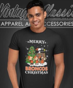 Snoopy Merry Denver Broncos Christmas Nfl T Shirt