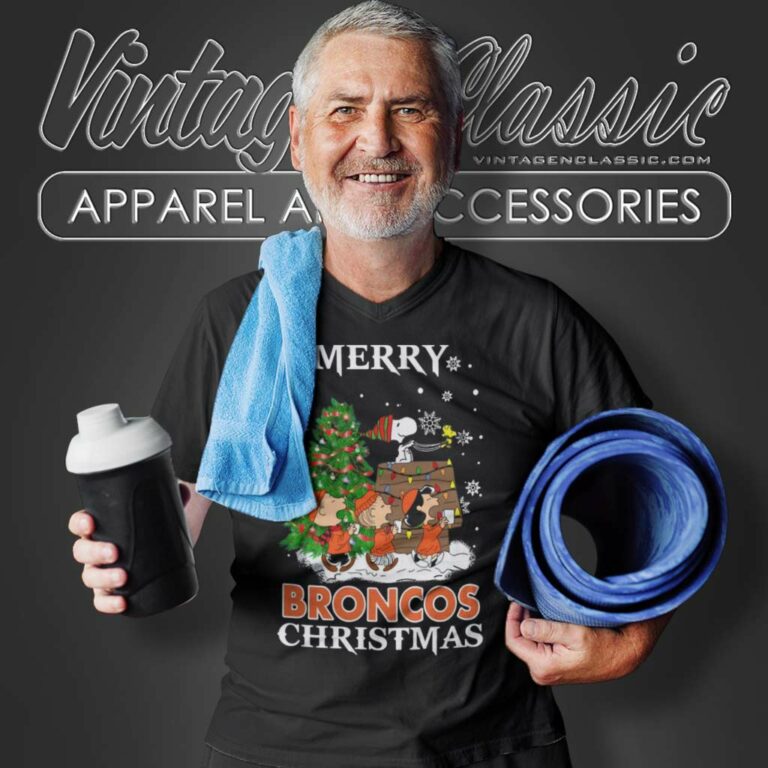 Snoopy Merry Denver Broncos Christmas Nfl V Neck TShirt Snoopy Merry Denver Broncos Christmas Nfl V Neck TShirt