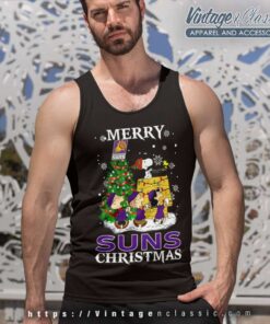 Snoopy Merry Phoenix Suns Christmas Tank Top Racerback