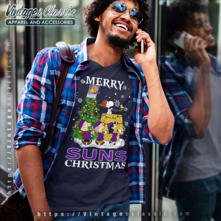 Snoopy Merry Phoenix Suns Christmas V Neck TShirt Snoopy Merry Phoenix Suns Christmas V Neck TShirt