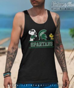 Snoopy Michigan State Spartans Tank Top Racerback