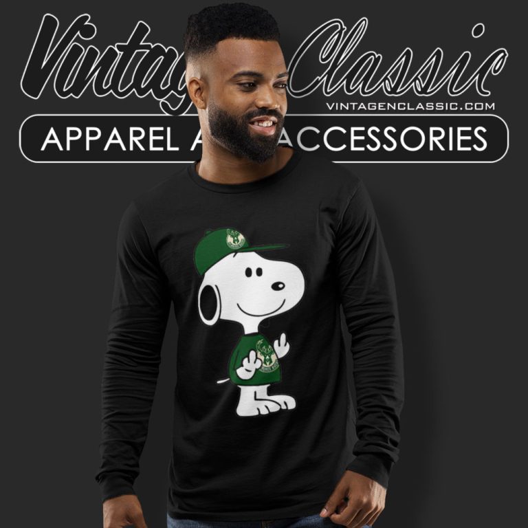 Snoopy Milwaukee Bucks Nba Double Middle Fingers Fck You Long Sleeve Tee Snoopy Milwaukee Bucks Nba Double Middle Fingers Fck You Long Sleeve Tee