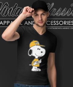 Snoopy Nashville Predators Nhl Double Middle Fingers Fck You V Neck TShirt