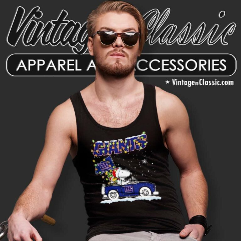 Snoopy New York Giants Driver Car Christmas Tank Top Racerback Snoopy New York Giants Driver Car Christmas Tank Top Racerback