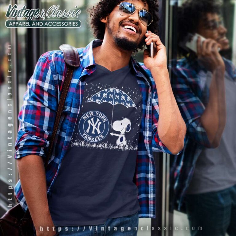 Snoopy New York Yankees Baseball V Neck TShirt Snoopy New York Yankees Baseball V Neck TShirt