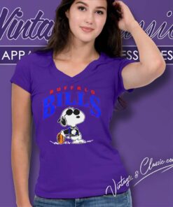 Snoopy Nfl Buffalo Bills Shirt Gift For Fan V Neck TShirt
