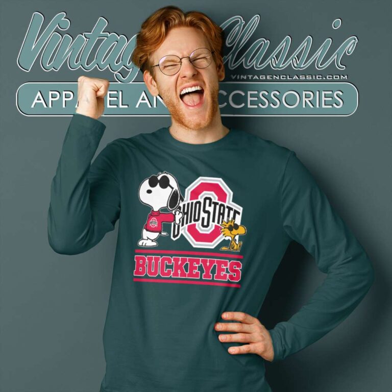 Snoopy Ohio State Buckeyes Long Sleeve Tee Snoopy Ohio State Buckeyes Long Sleeve Tee