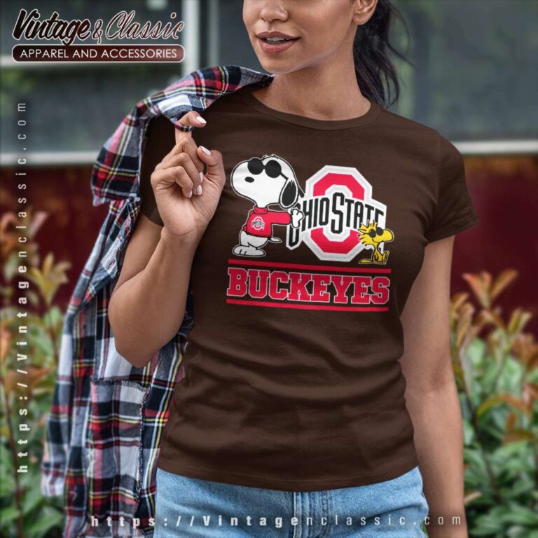 Snoopy Ohio State Buckeyes Women TShirt Snoopy Ohio State Buckeyes Women TShirt