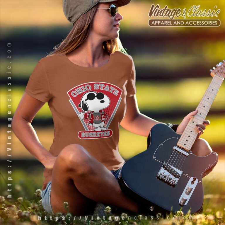 Snoopy Ohio State University Buckeyes Women TShirt Snoopy Ohio State University Buckeyes Women TShirt